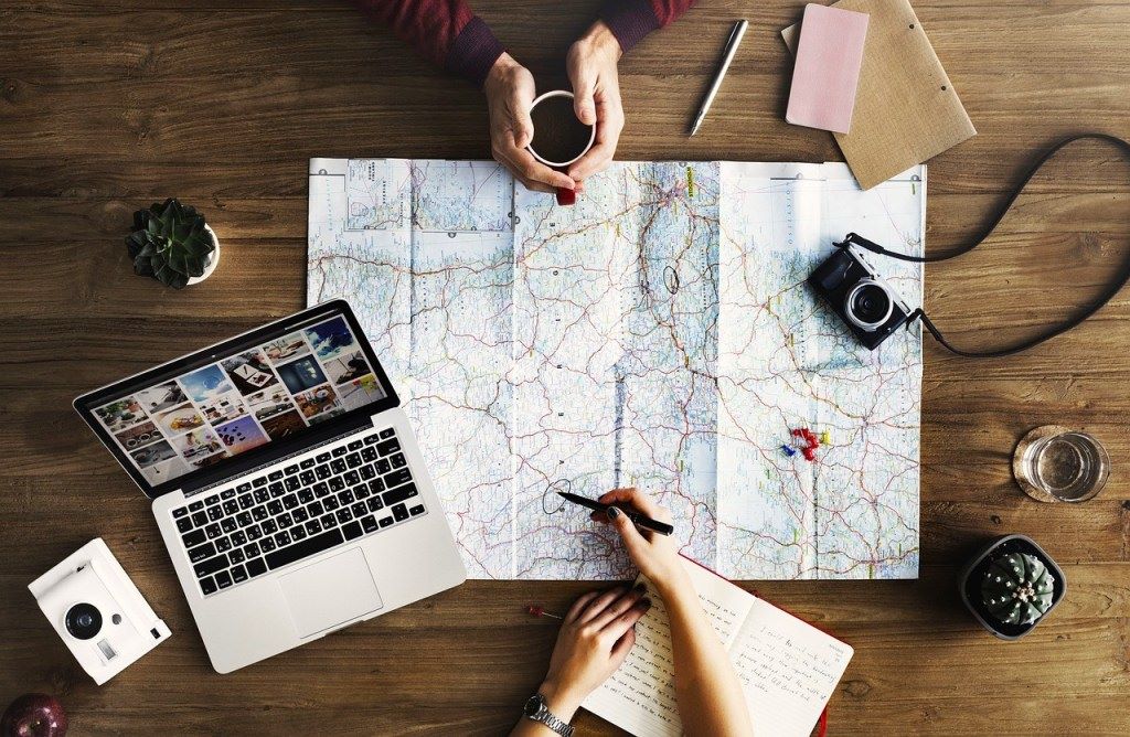 Map highlighting quick travel routes for a weekend or limited-time trip